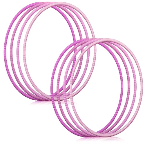 Sratte 8 Pcs Kids Hoop Detachable Plastic - color: Sweet Color, size: 28 Inch