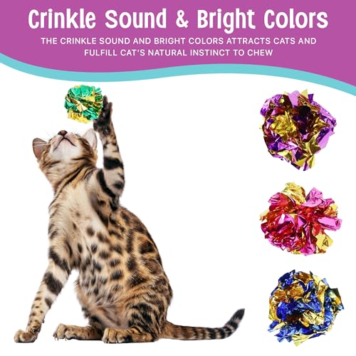 SPOT Ethical 1-1/2-Inch Mylar All Breed Sizes Balls Cat Toys, 4-Pack for All Breed Sizes