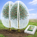 Jevrench 2-Pack 8 x 8 ft Garden Netting Bags with Zipper and Drawstring - size: 8 x 8ft – 2 Pack