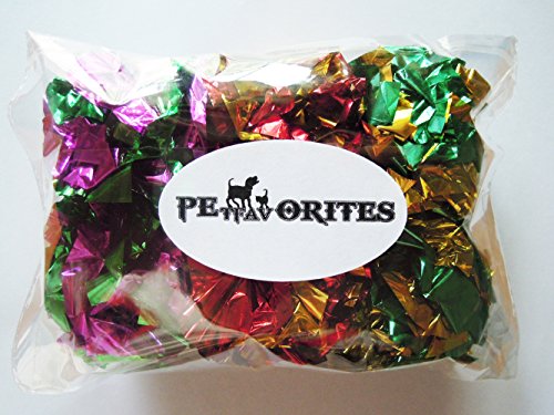Original Mylar Crinkle Balls Cat Toys - 6 Pack - size: 6 Pack