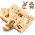 Guinea Pig Foraging Toys, 6 in 1 Hamsters Wooden Interactive Enrichment Toys, Treat Dispenser for Small Animal, for Rabbits, Bunny, Chinchillas, Rats and Gerbils