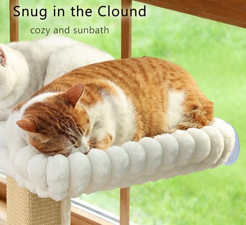 Cat Scratching Post with Large Window Perch, 47-Inch Tall Sisal Cat Tree - size: extra-large