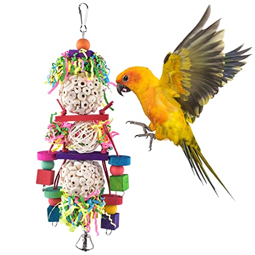 Bissap Foraging Shredder Bird Toy, Hanging Toys for Small Medium Parrot - size: 1 PCS
