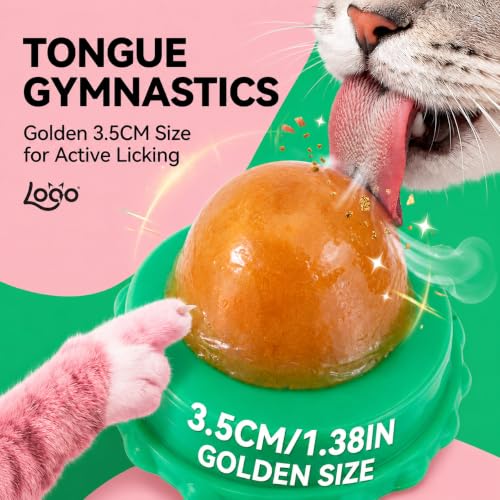 Veemoon 3pcs Catnip Balls, Cat Lickable Treats Toy Kitty Pet Candy Snack