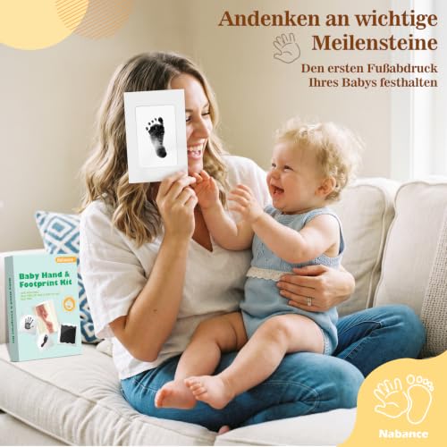 Nabance Baby Footprint Kit, Inkless Baby Hand and Footprint Kit, 6 Pack - size: 6-Pack, Regular 2.3" x 3.7"