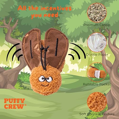 Interactive Catnip Cat Plush Toy, Insect Theme, 5'', for All Breed Size Cats (Cockroach) - color: Cockroach