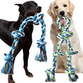 Rope Toy for Dogs, 2 Pack Large Dog Rope Toys for Aggressive Chewers, Heavy Duty Dog Toys for Large Medium Breed, Indestructible Tough Rope Chew Toys Tug of War Dog Toy Teeth Cleaning - color: 2pcs blue green