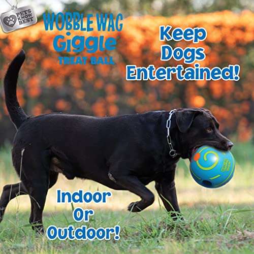 Wobble Wag Giggle Treat Ball- Interactive Dog Toy & Treat Dispenser, Fun Giggle Sounds When Rolled or Shaken, Great for Dogs Pets Know Best - style: Treat