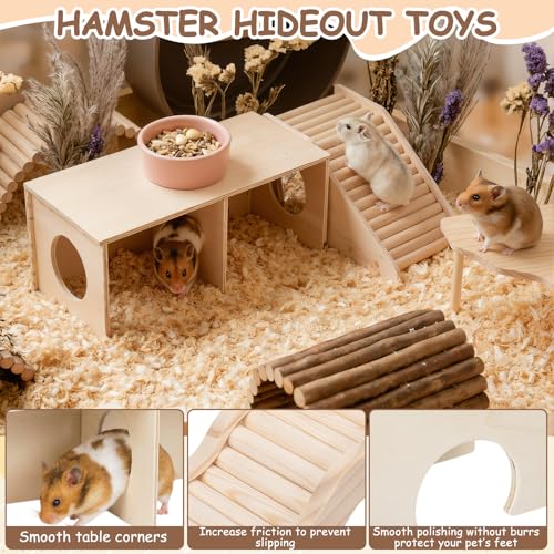 Breezehug 4 Pcs Hamster Cage Accessories Hamster Platform Toy, Peek - style: Peek