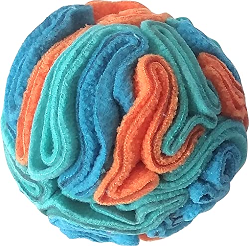 fouFIT Hide n Seek Snuffle Balls Nosework Toy for Dogs, Blue/Orange, Large 6" - color: Blue/Orange, size: Large 6"