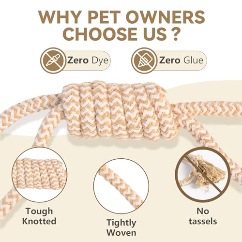 Puppy Chew Toys for Teething, Durable Dog Rope Toys for Small and Medium Dogs, Interactive Chew Rope for Training, L Size - size: Large