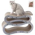 CSR1014E Suvi 26" Modern Cardboard Infinity 2-in-1 Lounge Bed Cat Scratcher with Catnip, Winter Sparrow - color: Gray