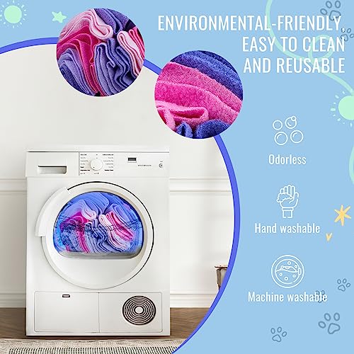 Pet Snuffle Ball, Puzzle Sniffing Interactive Dog Ball for Blind Dogs Training Stress Relief Dog Enrichment Toys Treat Machine Washable (Pink and Purple, 10cm) - color: Pink and purple, size: 10cm