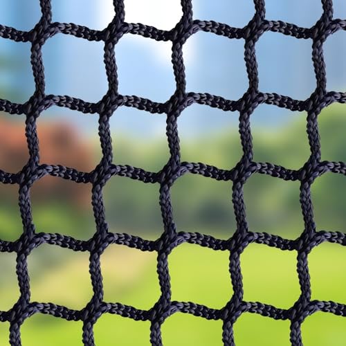 Safety Rope Net Kids Pet Stairs Balcony Railings Protection Rope Netting Playground Safety Net Sports Netting Baseball Backstop Nets Black - size: 3.3X23ft