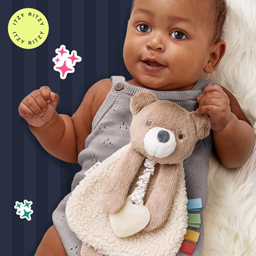 Itzy Ritzy Lovey Including Teether, Teething Relief, 0 Months & Up (Bear) - color: Bear