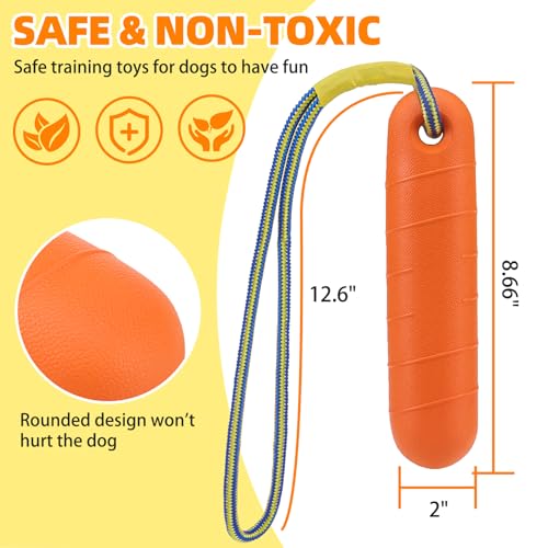 PUPTECK Interactive Dog Pool Toys Water Floating Toys Fetch Training Bumpers 4 Pack, Orange & Yellow - color: 4 Pack (Orange & Yellow)