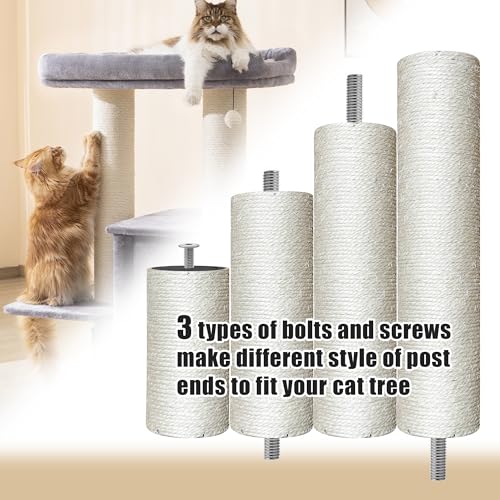 Catry Replacement Scratching Post for Any Cat Tree or Tower Post Repairing - size: 8.5 Inches