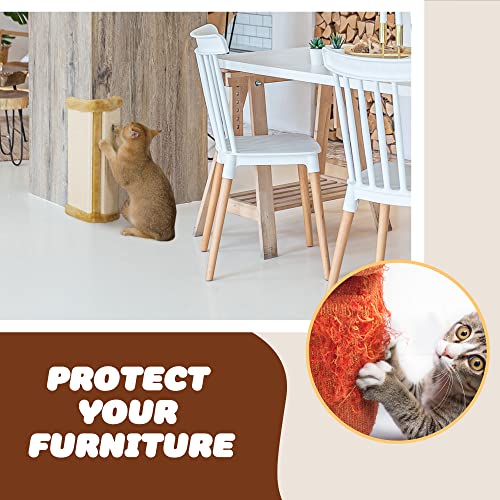 Lahas Cat Wall Corner Scratcher Furniture Protector Kittens Scratch Board Sisal Cat Scratching Pad Wall Mounted for Indoor Cats - size: 1 pc