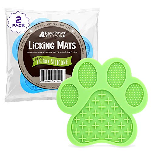 Raw Paws Licking Mats, 2-ct - Calming Lick Mat for Dogs & Cats - Easy Clean