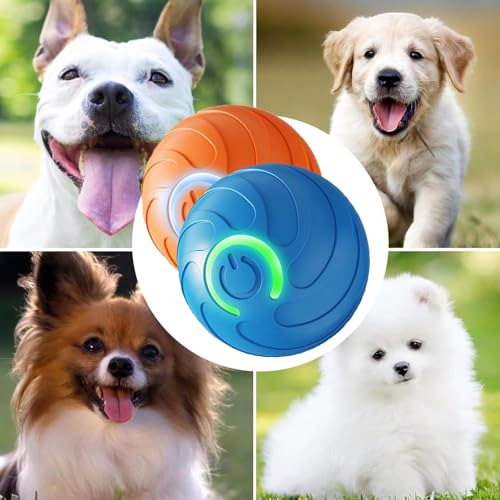 Valentines Day Gifts Smart Jumping Ball Toy for Cats, Dura-Spin Electric Cat Ball, Interactive Toys for Indoor Cats,cat Toys for Bored Indoor Adult cat - color: orange