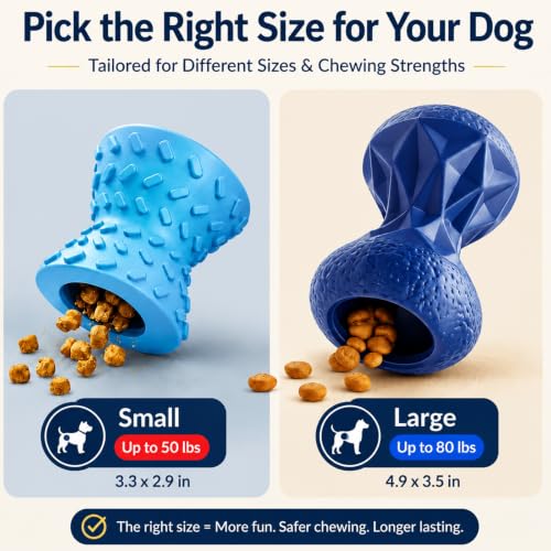 Treat Dispensing Dog Toys,Interactive Puzzle Toy for Small Dogs,Slow Feeder - color: Sky blue, size: Small