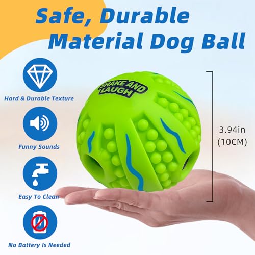 Spiky Interactive Dog Toys Ball, Wave, L, 3.94 in (10 cm) - color: Spiky, Wave, size: L 3.94 in (10 cm)