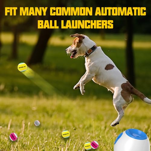 HOCTRAKA, NICERINC PET X-Small Dog Tennis Balls Dog Toys Ball 1.5" Pack of 12, Fit Ball Launchers - color: 3
