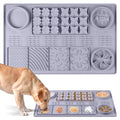 Silicone Lick Mat for Dogs 32"x 20" Large Slow Feeder Mat, Grey - color: Grey:32"x20"