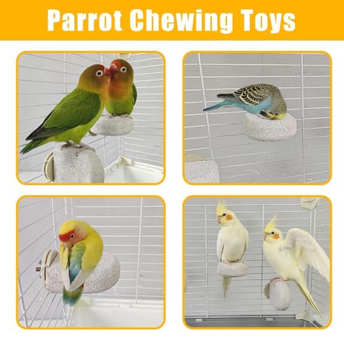 4Pcs Bird Beak Grinding Stone Lava Ledge Parrot Perch Stand Platform,Grey-S - color: 4Pack Grey | S