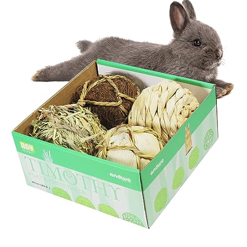 andwe Small Animals Play Balls Rolling Chew Toys, Pack of 4 - size: Pack of 4