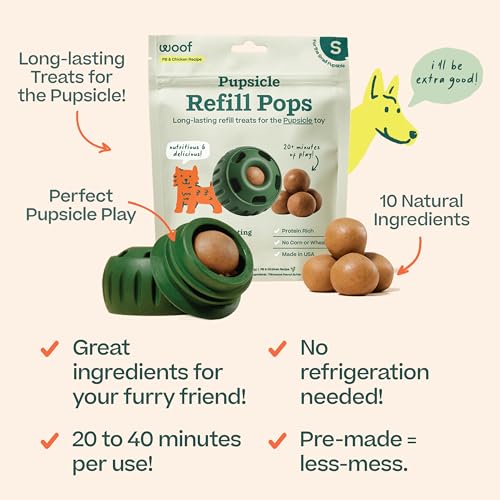 WOOF Pupsicle Chicken Refill Pops Dog Treats, Small, 10 Count