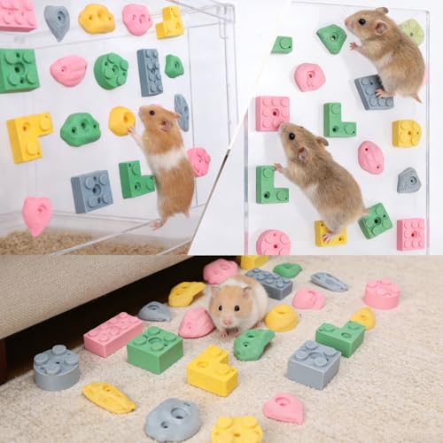 Hamster Climbing Wall Toys, DIY Colorful Rock(Random 24 pcs) - size: 24 pcs