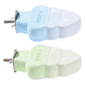 Parrot Perch Nails & Beak/Toe Grinding Stone Bird Perch for Cage 2 Pack - color: Blue+Green