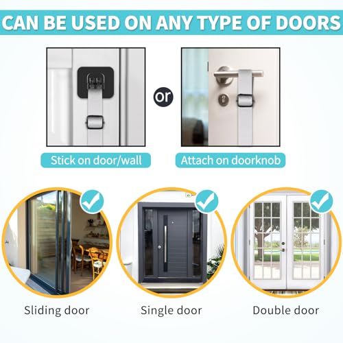 COOYOO Dog Doorbells, Adjustable Potty Training Dog Bells, Upgraded for Training Your Puppy The Easy Way, Premium Quality Housetraining Hanging Bell-5 Extra Large Loud 1.5 DoorBells - color: 05-Grey