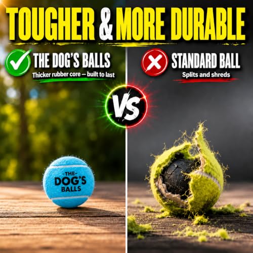 The Little Dog’s Balls Small Dog Tennis Balls 6-Pack Blue Floats in Water - color: Blue, size: 6 Small Tennis Balls