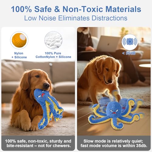 Interactive Dog Toys Octopus to Keep Them Busy(Blue) - color: Blue