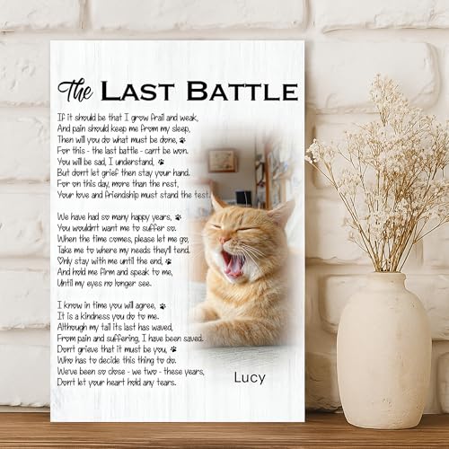KiKiLuna Custom Cat Memorial Framed Canvas Poster - color: Design 4