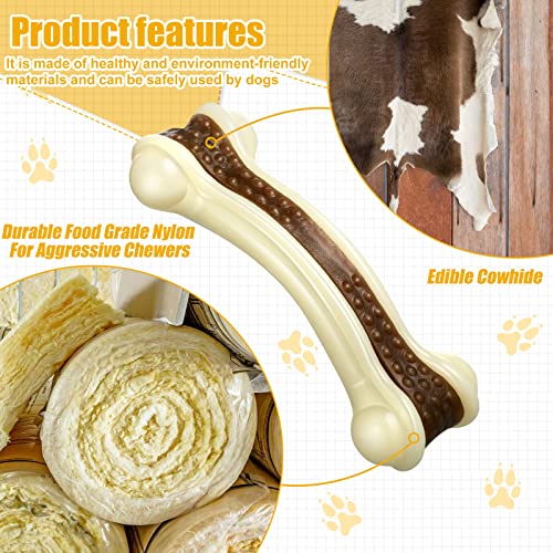 Sosation 2 Pack Dog Bones for Aggressive Chewers,Curved Bone,Small - size: Small, style: Curved Bone