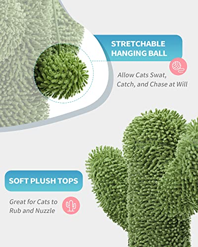 Made4Pets Cactus Cat Scratching Post for Small Indoor Cats & Kittens, 21.7" - size: Small - 21.7"
