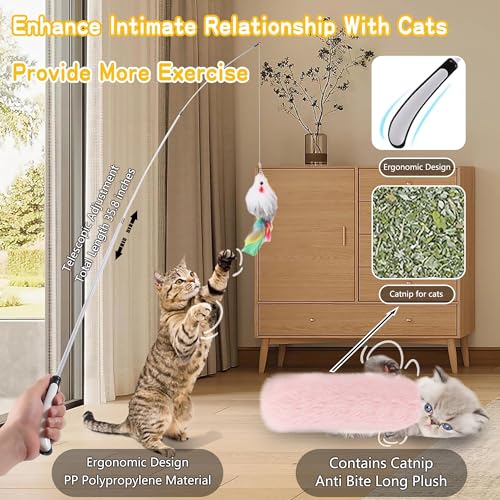 Suction Cup Cat Toy for Indoor Cats - color: 16 Wand /Suction Cup