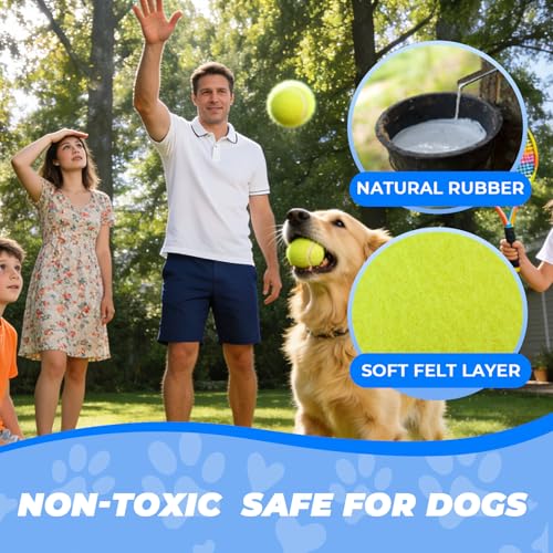 INSUM Squeaky Tennis Balls for Dogs, 2.5 Inch, 20 Pack Squeaky Dog Balls - color: Yellow, size: Medium - 20 Pack