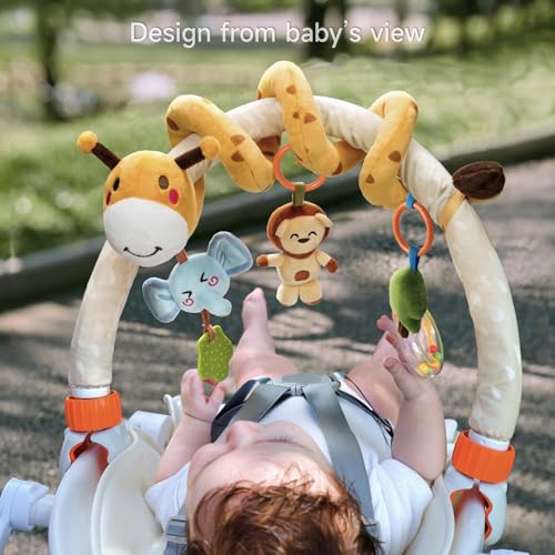 TUMAMA Baby Stroller Arch Toy,Portable Baby Mobile, Infants 0-12 Months - style: Spiral+Arch