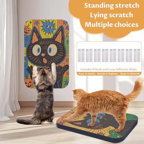 2 Pack Cat Wall Scratcher, Art Cat Scratching Board for Cats - color: MagicCat-2