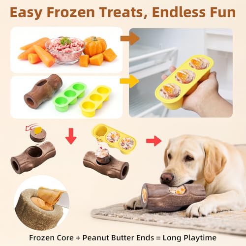 1 Pack Dog Toys for Aggressive Chewers Brown - color: Brown