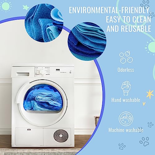 Pet Snuffle Ball, Puzzle Sniffing Interactive Dog Ball for Blind Dogs Training Stress Relief Dog Enrichment Toys Treat Machine Washable (Ocean Blue, 10cm) - color: Ocean blue, size: 10cm