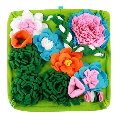 18.34x18.34 Inches Durable Snuffle Mat for Dogs,Slow Feeding Game Interactive Puzzle Dog Food Mat,Encourage Natural Foraging Skill Dog Snuffle Mats Easy to Clean for Small Medium Breed Dogs Cats