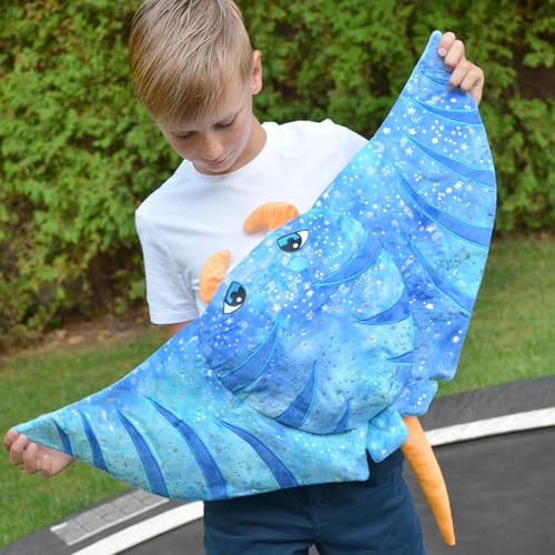 Large Manta Ray Stuffed Animal Set with 4 Fish Plushies, 28 Inches - style: Manta Ray
