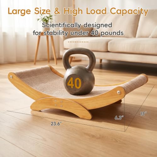 Cat Scratcher Bed for Indoor Cats, 23.6" Large Sisal Cat Scratching Board - size: Large