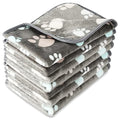Tatuo 4 Pcs Fleece Dog Blankets for Puppy Cat, Dark Gray, 30 x 20.5 in, Paw - color: Dark Gray, size: 30 x 20.5 in