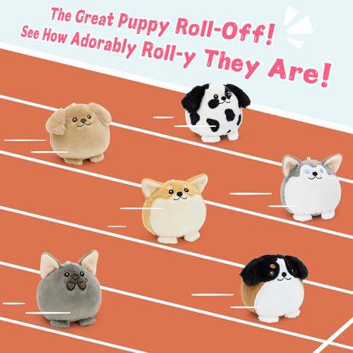 Muiteiur 6PCS Dog Plush Keychain Set, 3.94" Cute Mini Stuffed Animal Charms - style: 6 Pcs Dog Set